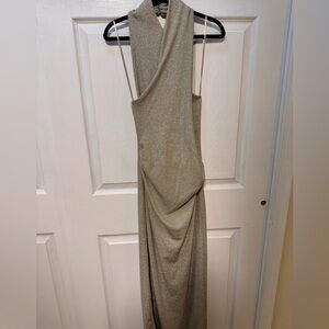 NWT Zara gold knitted long dress
